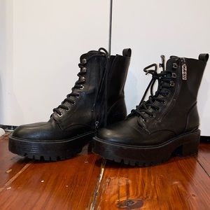 Black Guess Combat Boot